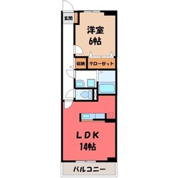 宇都宮駅 バス17分  ミツトヨ前下車：停歩11分 1階の物件間取画像